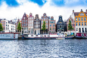 荷蘭 阿姆斯特丹 運河與老房
